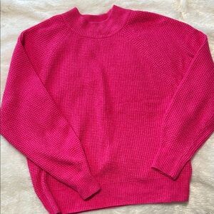 GAP Women's Vibrant Pink Crew Neck Sweater